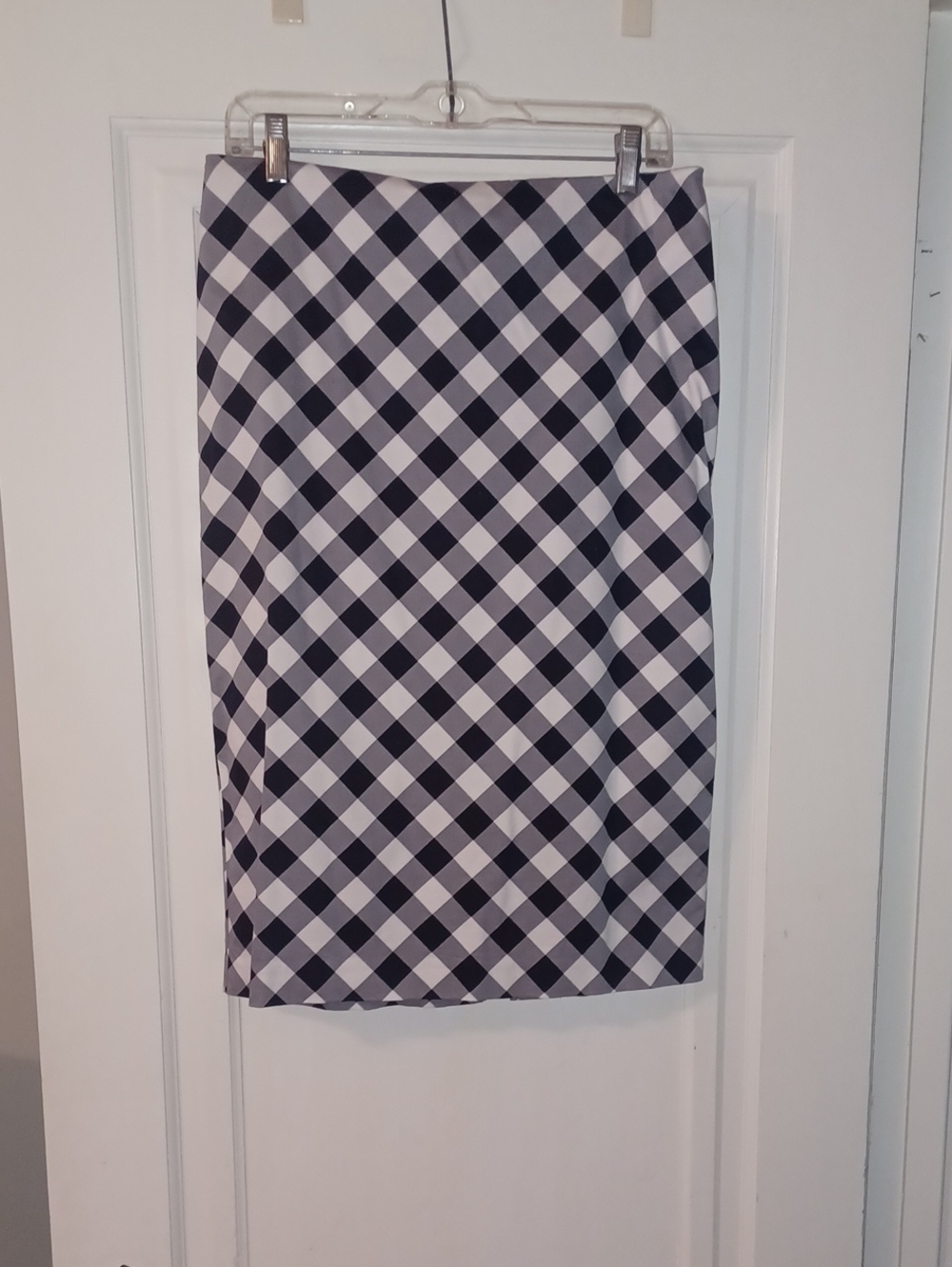 New York & Company Black and White Check Pencil Skirt